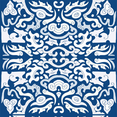 Shanghai Foo You Looking at 10' L x 24" W Wallpaper Roll