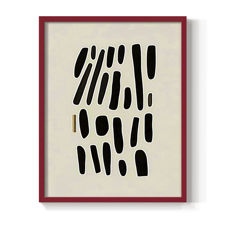 «Abstract CCLV», reproduction encadrée prête à être accrochée, Rouge, H 29 po x l 23 po