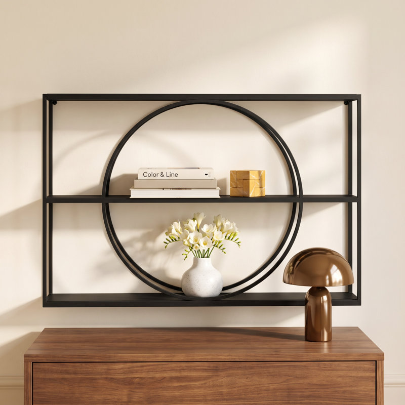 Morales 3 Piece Accent Shelf, Black