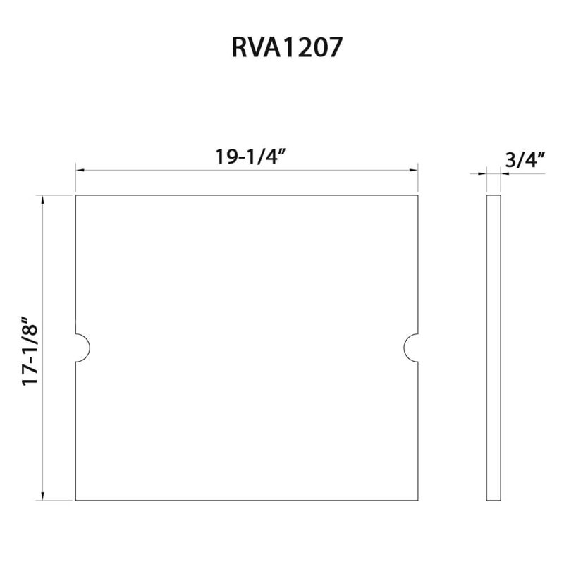 Ruvati 19 x 17 inch Solid Wood Replacement Cutting Board Sink Cover- RVA1207, 19.25" L x 17.875" W