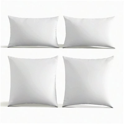 SoftDreams Comfort Set - 4 Throw Pillows for Couch & Bed - Indoor/Outdoor Decorative Cushion Inserts - Soft & Comfortable Pillows