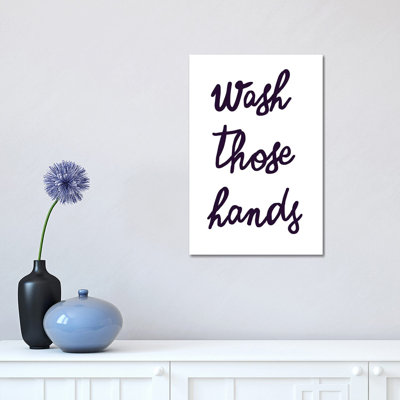 Wash Hands by Ninola Design - Wrapped Canvas Print