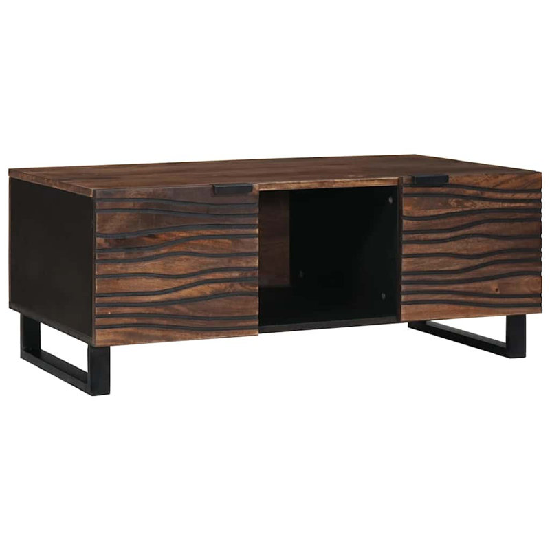 Coffee Table with Storage, Dark Brown