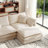 Comfy L Shaped Modular Coush Loveseat Sofa With 1 Ottoman-676241534