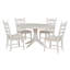 Ensemble de table de salle à manger 5 pièces avec table ronde extensible et chaises rembourrées, parfait pour une utilisation polyvalente et un décor élégant-129386198-129386200-129386202