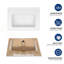 28" X 19" White Rectangular Single Vanity Top With 1 Faucet Hole And Overflow(Sink Only)