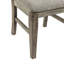 Ensemble de 2 chaises d'appoint rembourrées, siège en polyester gris froid, structure en bois massif, pieds en bois naturel vieilli, style industriel pour la cuisine ou la salle à manger