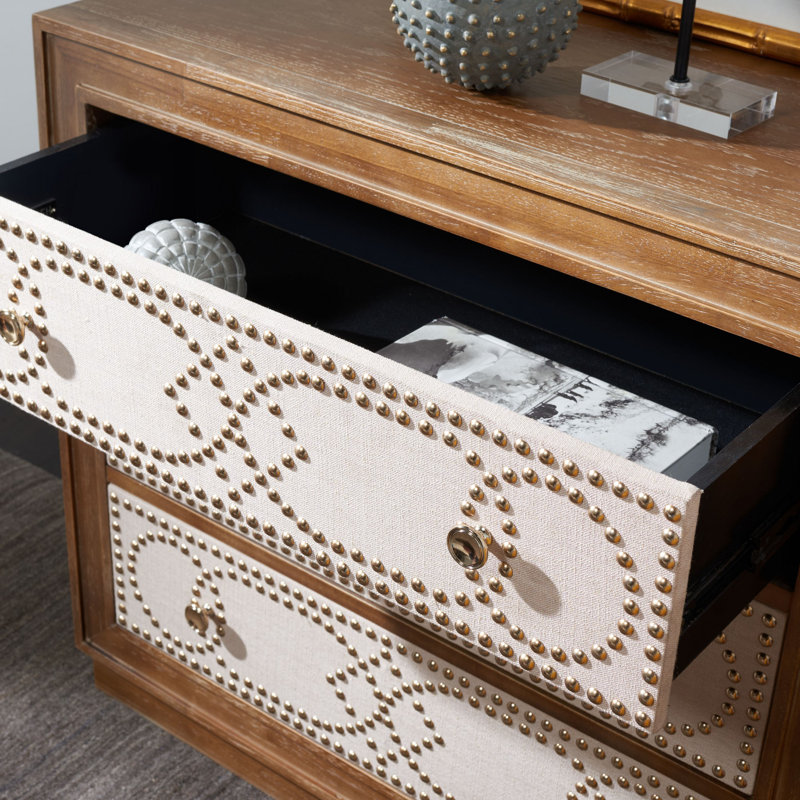 Bohon Accent Chest, Rustic Oak/Beige