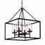 Lustre rectangulaire lanterne 4 lumières Anesia