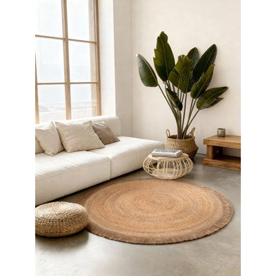 Hanse Home Nuru - Jute Rug, Natural Rug for Living room, Bedroom, Diningroom