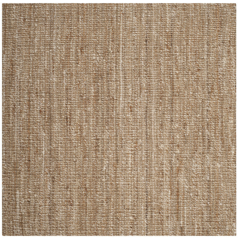 Alda Handmade Handwoven Jute/Sisal Natural/Ivory Rug, Square 10'