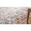 Tapis contemporain ivoire en laine à motif floral délavé à bordure florale-124206434