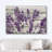 Famous Artwork Purple Lavender Flowers On Wood Effect Background Retro Rustic Large Pictures Canvas Print Wall Art-1910656508-1953031516