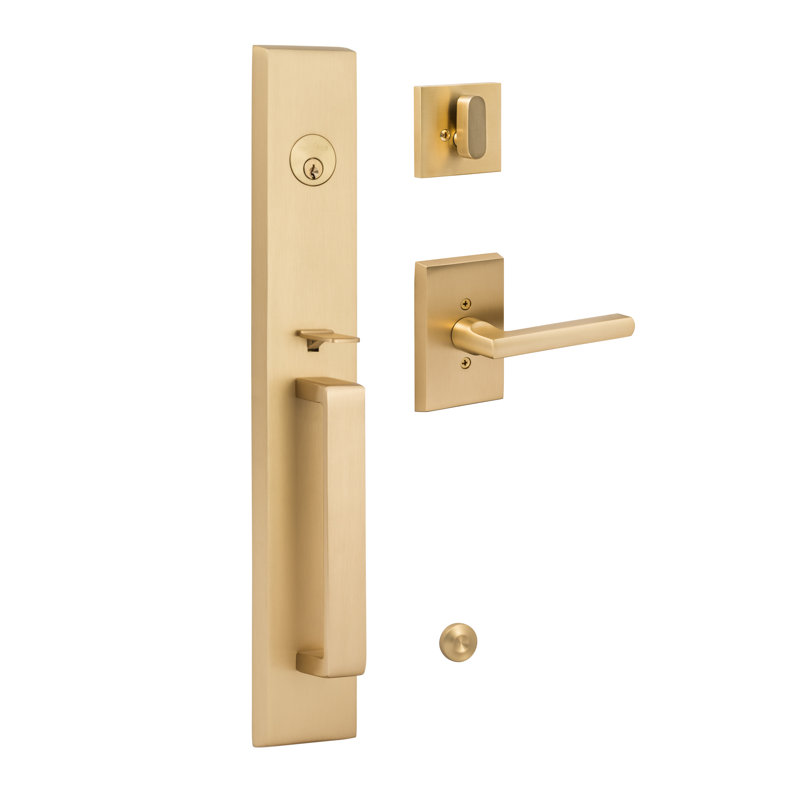 Vail Handleset, Logan Handleset Trim, Satin Brass