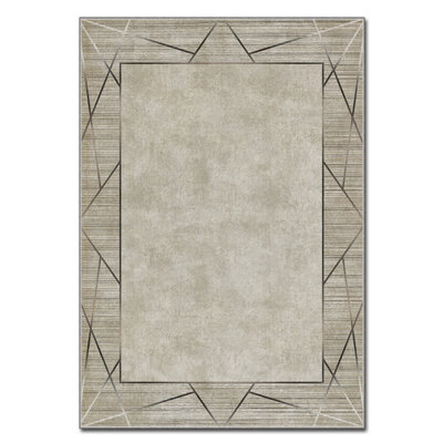 Tapis luxueux en velours, 2,6 x 4,6 pieds, 100% polyester, 740 g / m² | Éponge stratifiée antidérapante pour le confort | Facile à laver à la machine | Imprimé numérique moderne, parfait pour n'importe quelle pièce