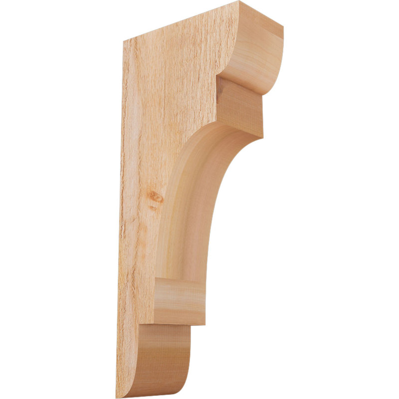 New Brighton Corbel, H 28 po x l 6 po x P 12 po, Cèdre rouge, Sciage brut