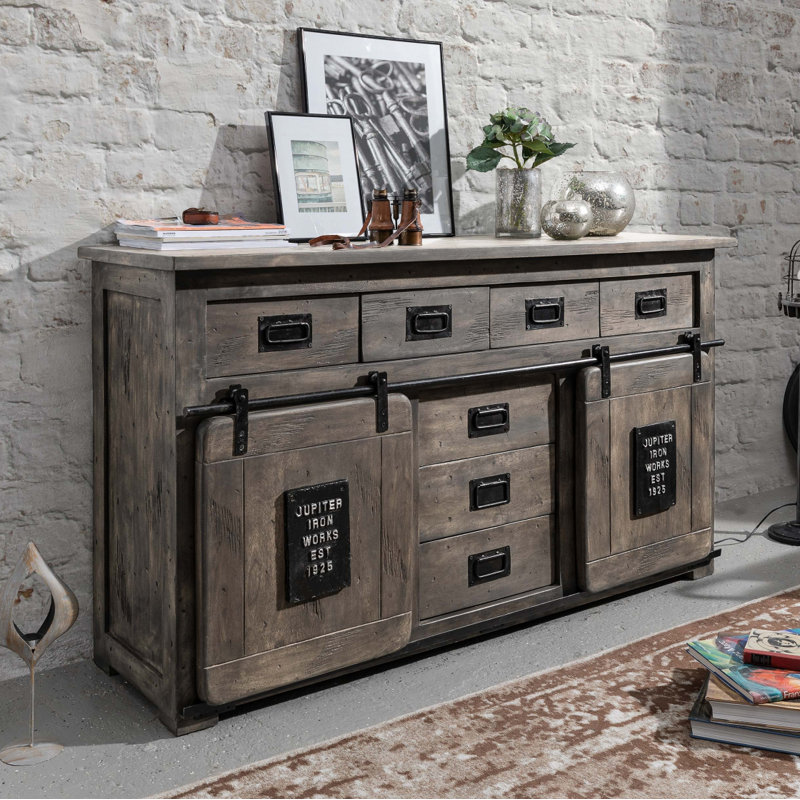 Railway 150cm Sideboard, Grey