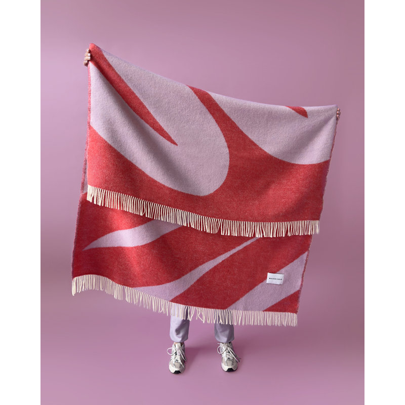 Throw Blanket, Lilac/Scarlet
