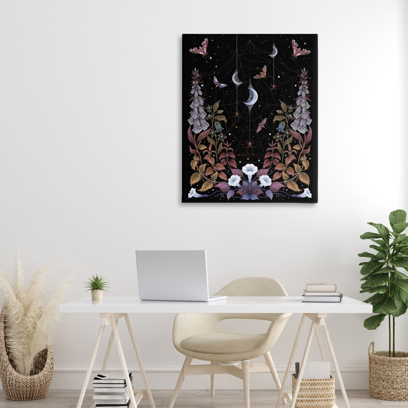 Jardin de sorcières avec toile d'araignée, conception par Episodic Dessins, H 40 po x l 30 po