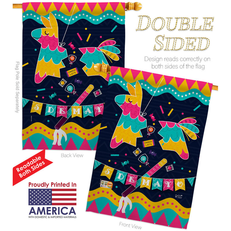 Drapeau de maison à 2 côtés en polyester / mélange de polyester 40 x 28 po