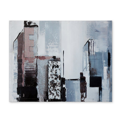 Industrial Gray Placemat | Abstract Building Shapes Decor