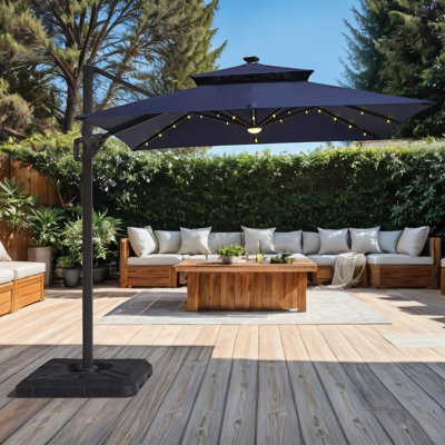 Parasol lumineux en porte-à-faux 98,5 po Sopha
