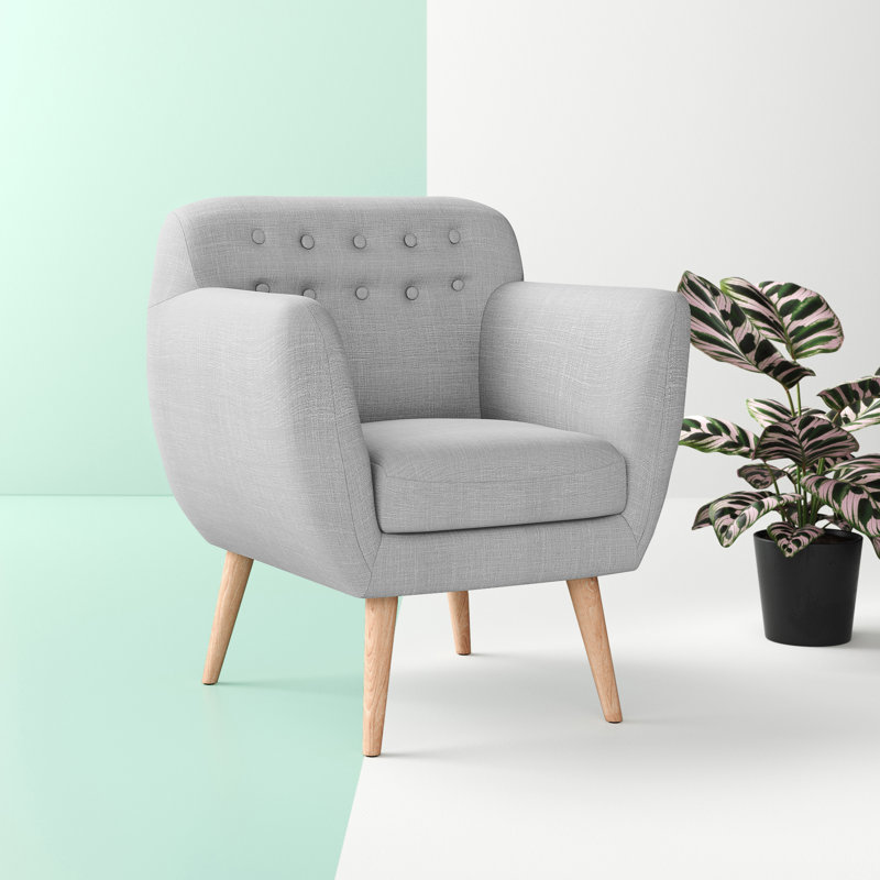 Chancery Upholstered Armchair, Grey