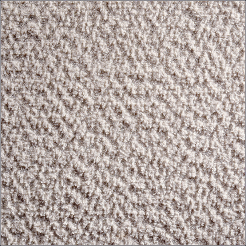 Banc rembourré capitonné Mira Vanilla Boucle avec structure en métal durable et rembourrage en mousse souple