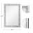 Davaunte Glass Framed Rectangle Wall Mirror Accent Decorative Mirror Crystal Diamond Horizontal and Vertical-1244161601