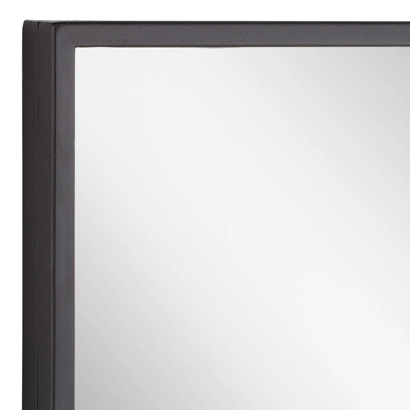 Carpini Decorative Bathroom Vanity Mirror, Black Powder Coat