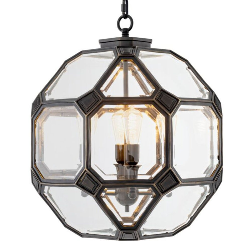 CDJ Lantern Olympia bronze highlight finish, 28.35" H x 23.62" W x 23.62" D, 4