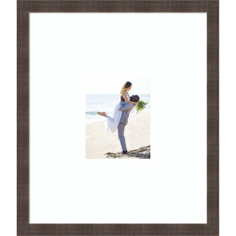Whiskey Brown Rustic Wood Picture Frame, 22x26 Matted to 8x10