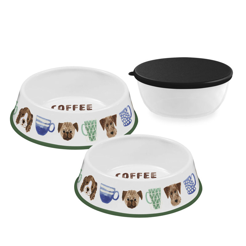 Ensemble de bols pour animaux de compagnie 3,5 tasses et 4 tasses Tarhong, 3 pièces, Moyen (2,8 po)