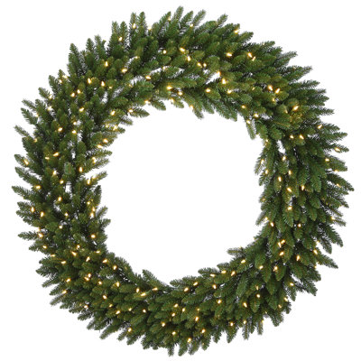 Faux Lighted Fir 48'' Wreath
