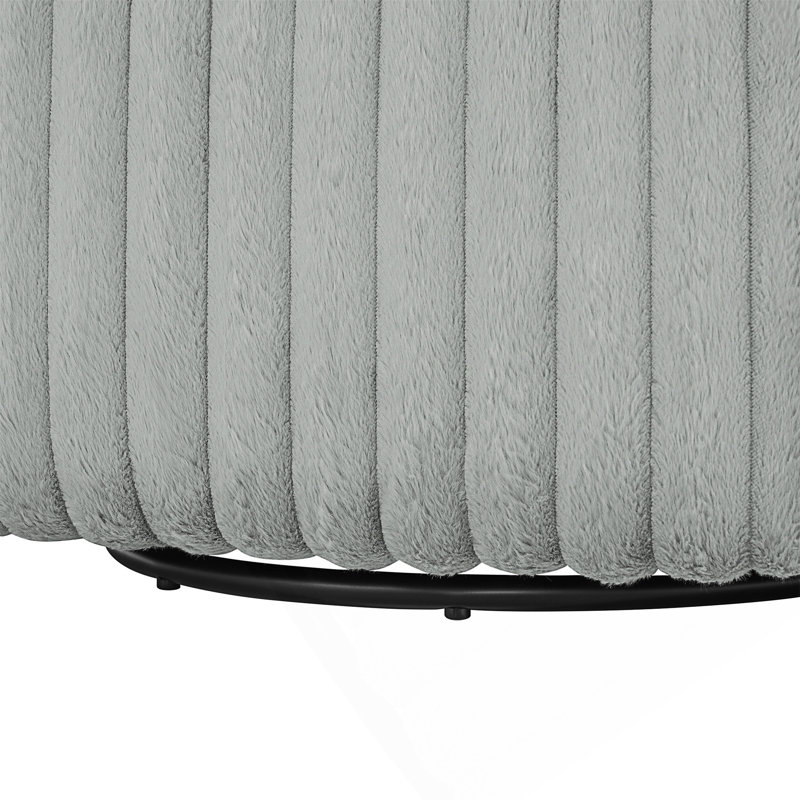 Fauteuil demi-tonneau pivotant en forme de corde Alexa ultra moelleux avec rotation à 360 degrés et siège à ressorts hélicoïdaux pour un confort maximal.