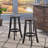 Stylish And Comfortable Acacia Wood Barstool With Rustic Design And Foot Rest