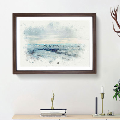 Mountains of Dushanbe in Tajikistan in Abstract - Picture Frame Graphic Art Print