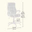 Fauteuil de direction en cuir, finition
