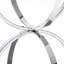 Table d'appoint moderne en verre 19,69 po avec 2 niveaux, cadres en forme d'anneau-452283573