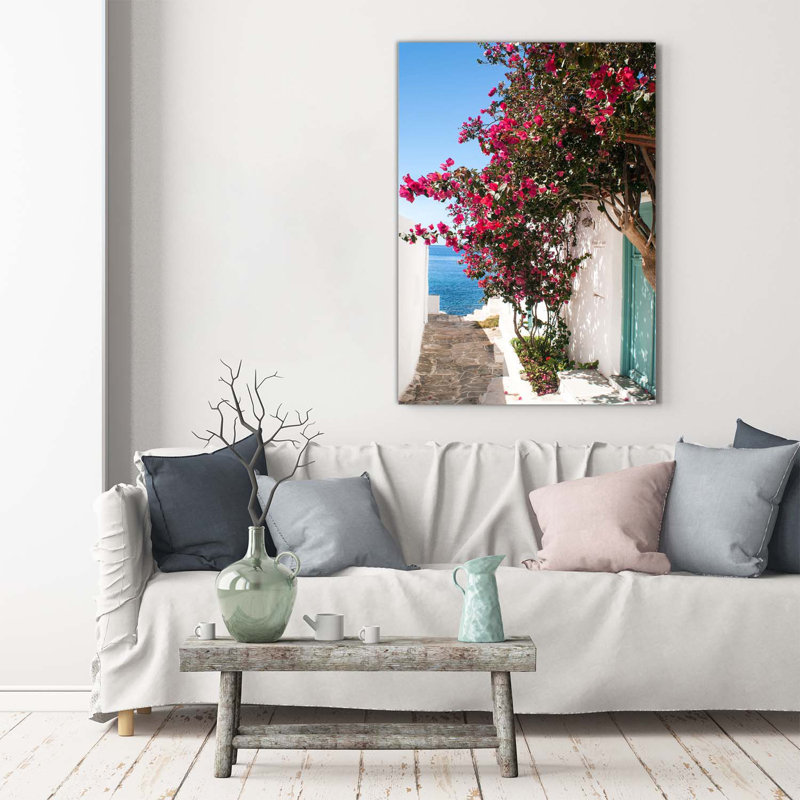 Greek Streets - Wrapped Canvas Print