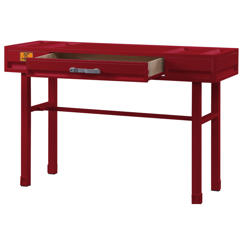 Ensemble coiffeuse et miroir Parke, Rouge