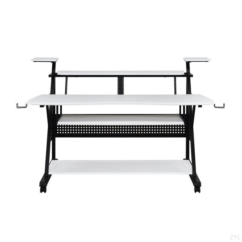 Bureau de musique blanc et noir, Blanc