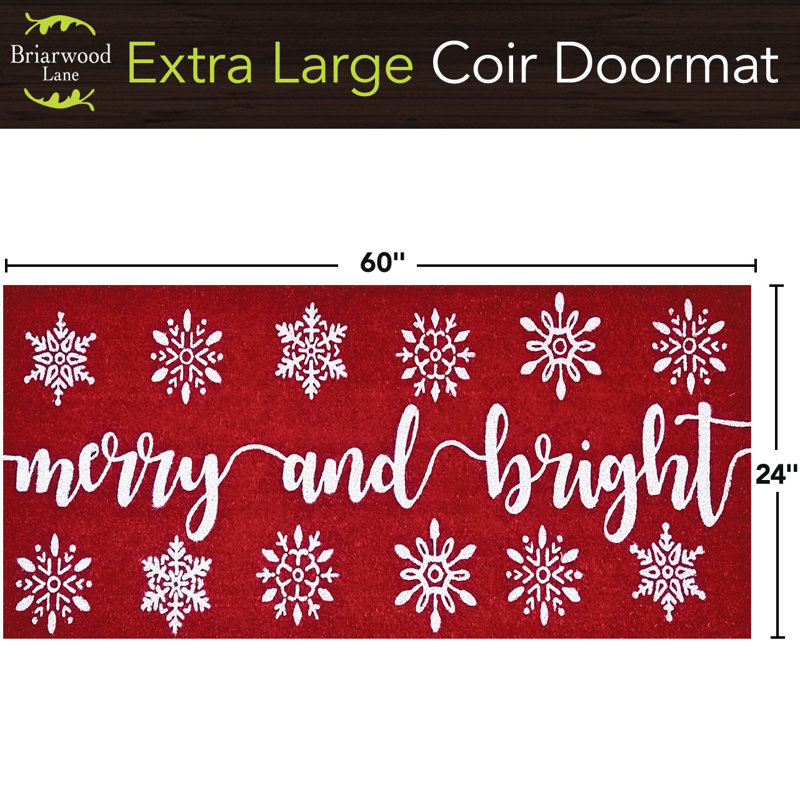 Merry And Bright Extra Large Coir Doormat