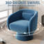 Fauteuil demi-tonneau pivotant clouté-1709067412