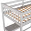 Lit mezzanine simple gris avec rangement pour tablette et poste de travail - Bois massif pour la chambre à coucher dans les tablettes du bureau Optimisation de l'espace Confort