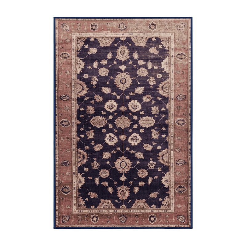 Machine Washable Overdyed Purple Area Rug, Rectangle 8' x 12'