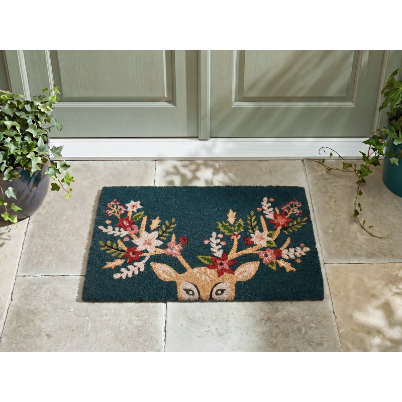 SAGAY Non-Slip Floral and Abstract Doormat