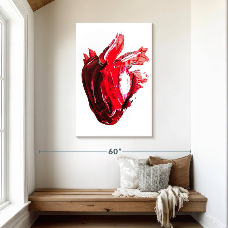 Kelan Abstract Human Heart, 45" H x 30" W