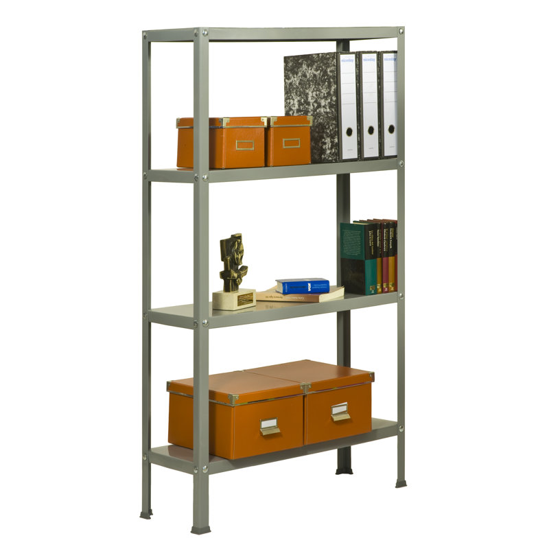 Vandusen 80 cm W Steel Adjustable Height Shelving Unit, Grey