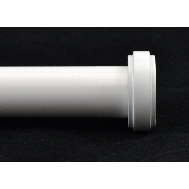 Nemec Adjustable 0.75'' Single Curtain Rod, 1" H x 84" W x 1" D, Glossy White